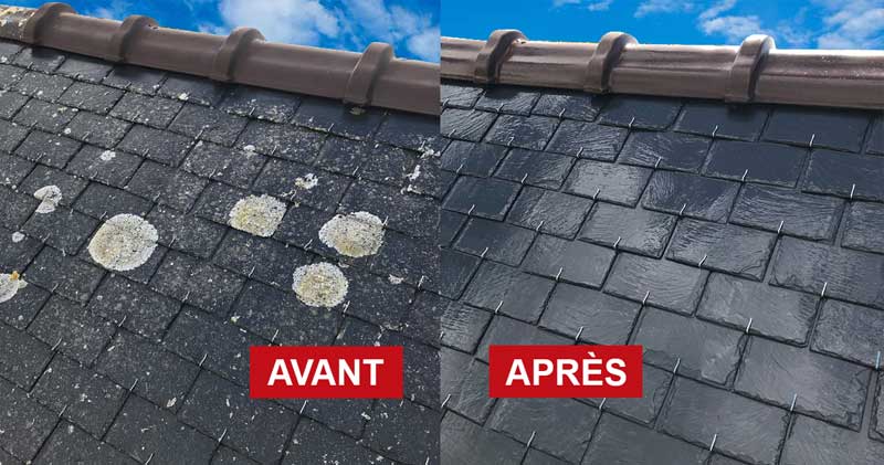 Nettoyage toiture - PROKEMPER COUVERTURE  :  artisan couvreur étancheur à Quimper et dans un rayon de 70 km aux alentours dans le Finistère (29) : nettoyage, protection anti-mousse toiture. Démoussage. Application d’un revêtement peinture hydrofuge coloré de toit. Artisan couvreur sur QUIMPER et dans un rayon de 70 km aux alentours, dans le Finistère (29).